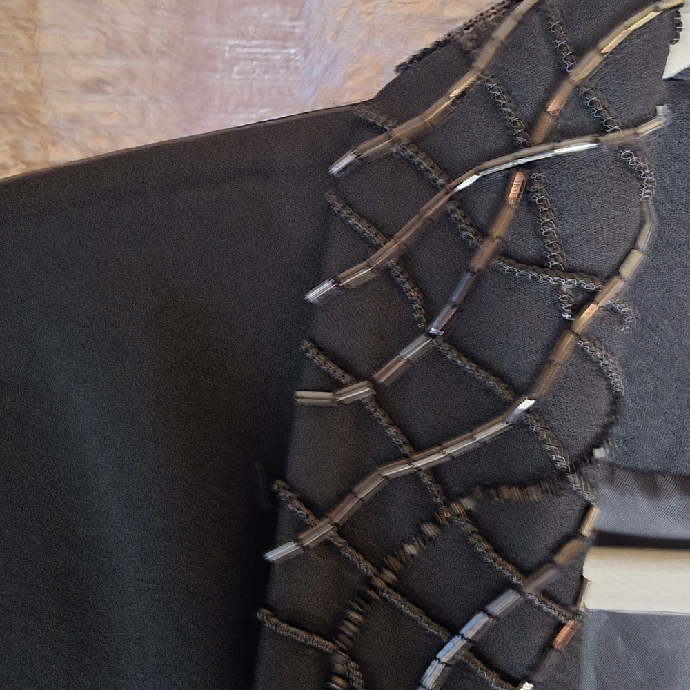 St. Anthony Evening Black Blazer with Embellished Collar - Picture 6 of 6